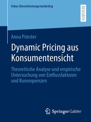 cover image of Dynamic Pricing aus Konsumentensicht